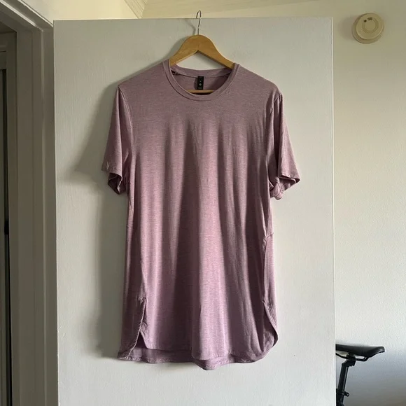Lululemon Athletica Heather Dusty Rose Balancer Short Sleeve Shirt size Medium - Picture 7 of 12
